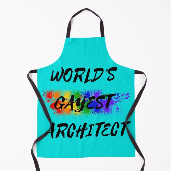 Item preview, World's Gayest Architect Rainbow Colors For Proud Gay Architects In Cyan designed and sold by LuckyKermit.