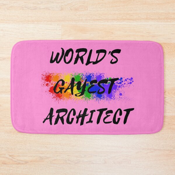 Item preview, World's Gayest Architect Rainbow Colors For Proud Gay Architects In Pink designed and sold by LuckyKermit.