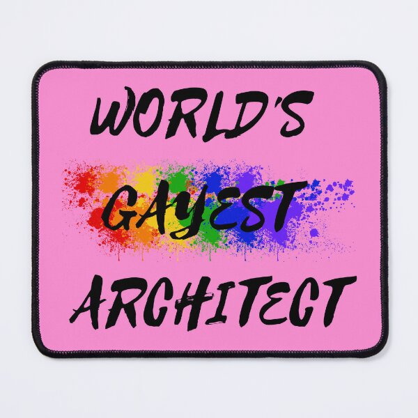 Item preview, World's Gayest Architect Rainbow Colors For Proud Gay Architects In Pink designed and sold by LuckyKermit.
