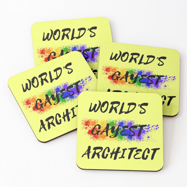 Item preview, World's Gayest Architect Rainbow Colors For Proud Gay Architects In Yellow designed and sold by LuckyKermit.