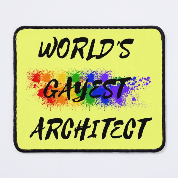 Item preview, World's Gayest Architect Rainbow Colors For Proud Gay Architects In Yellow designed and sold by LuckyKermit.