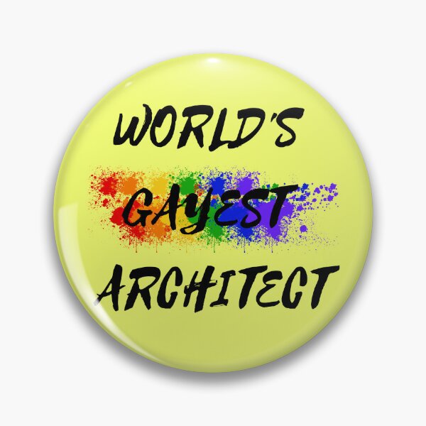 Item preview, World's Gayest Architect Rainbow Colors For Proud Gay Architects In Yellow designed and sold by LuckyKermit.