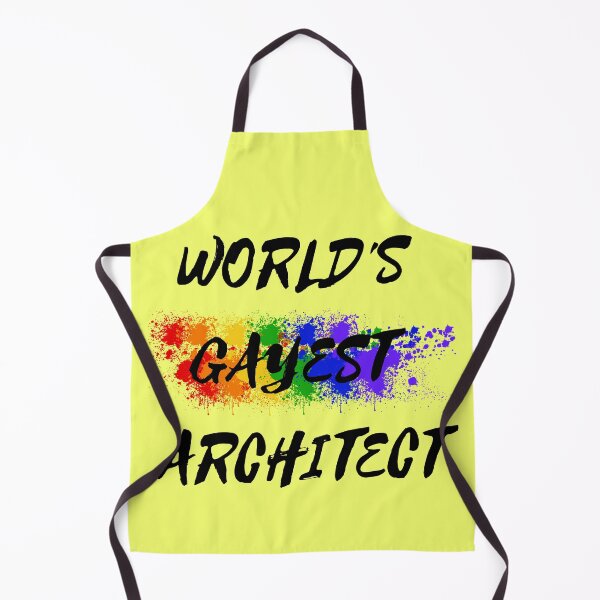 Item preview, World's Gayest Architect Rainbow Colors For Proud Gay Architects In Yellow designed and sold by LuckyKermit.