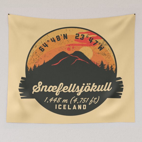 Item preview, Snæfellsjökull Iceland Volcano Souvenirs Badge designed and sold by mountainfad.