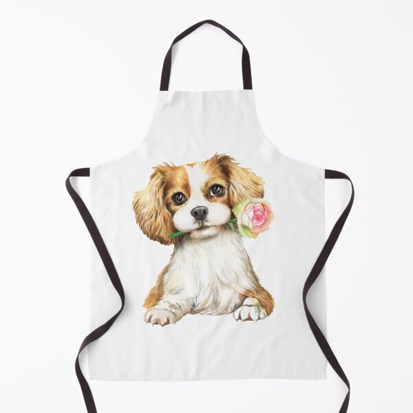 Item preview, Cavalier King Charles with Rose designed and sold by Lonesome-Fox.