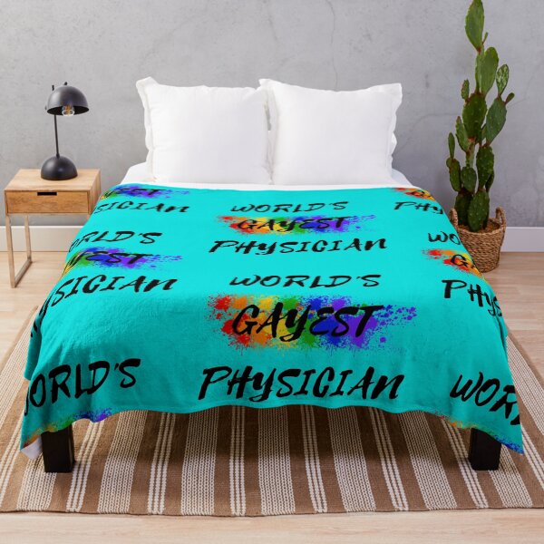 Item preview, World's Gayest Physician Rainbow Colors For Proud Queer Physicians In Cyan designed and sold by LuckyKermit.