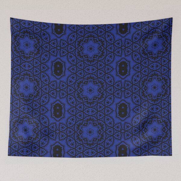 Item preview, Blue and Black Mosaic Mandala designed and sold by AuroraSkylily.