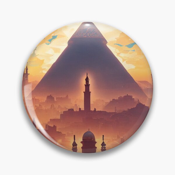 Artikelvorschau, Skyline von Kairo mit den Pyramiden von Gizeh entworfen und verkauft von devath.