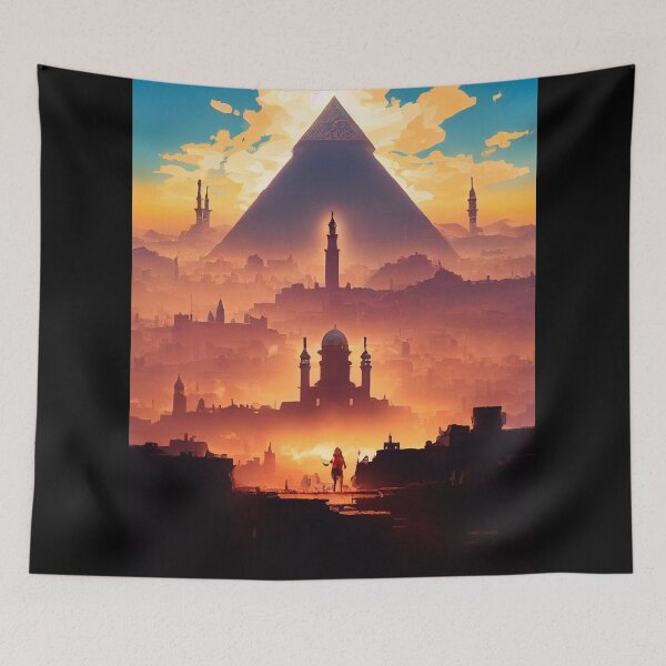 Item preview, Cairo Skyline with Giza Pyramids designed and sold by devath.