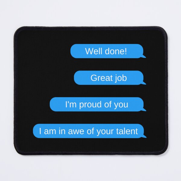 Item preview, Text messages pack - text bubbles - Well done! Great job, I'm proud of you, I am in awe of your talent designed and sold by ALLURE-minimal.