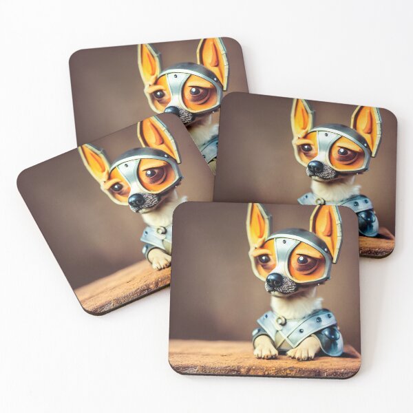 Item preview, Chihuahua wearing medieval knight armor designed and sold by Studiowatermars.
