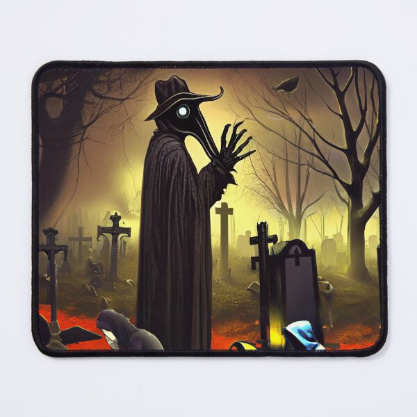 Item preview, Plague Doctor in a gothic cemetery designed and sold by AllLeftSides42.