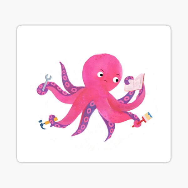 Pink octopus Sticker