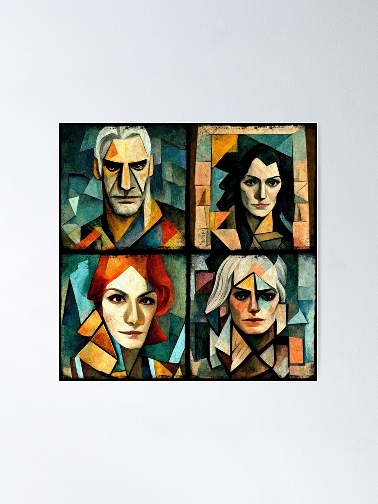 Geralt of Rivia Wall Art, The Witcher Handmade Oil Painting, The