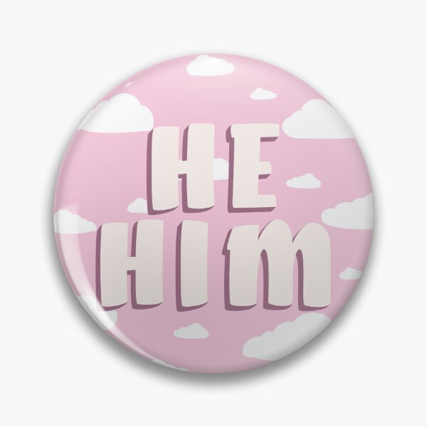 Item preview, Pink Clouds He/Him Pronouns  designed and sold by MoonMint.