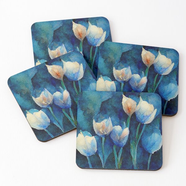 Item preview, Blue Flowers in Watercolor designed and sold by DeepSymbolism.