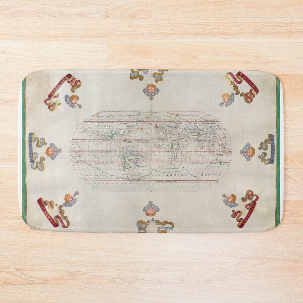 Item preview, Mapamundi by Joan Martines - Map of the World - Ancient Manuscript Atlas - 1587 Vintage Map designed and sold by Vintage-TM.