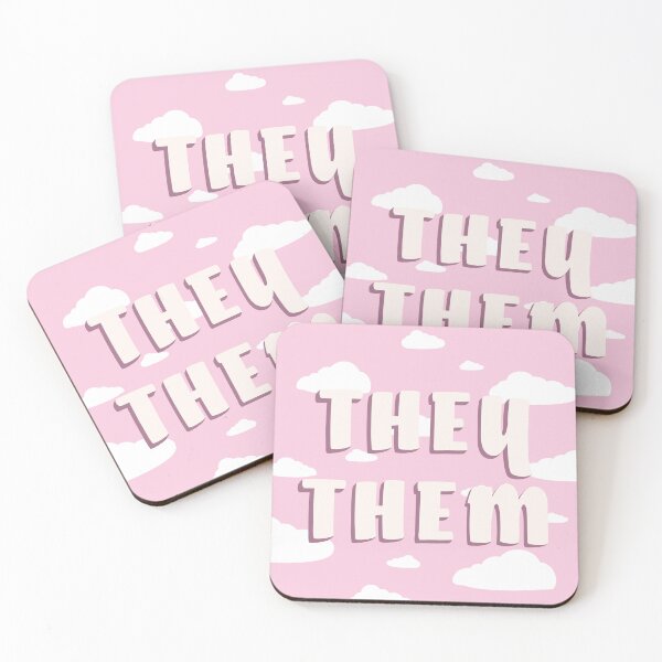 Item preview, Pink Clouds They/Them Pronouns  designed and sold by MoonMint.