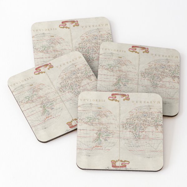 Item preview, Orbis Terrarum by Joan Martines - Map of the World - Ancient Manuscript Atlas - 1587 Vintage Map designed and sold by Vintage-TM.