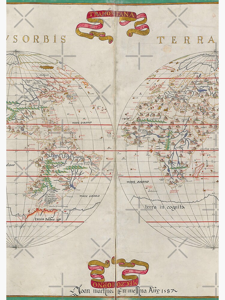 "Orbis Terrarum by Joan Martines Map of the World Ancient