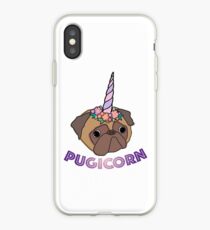 Pugicorn Unicron Mops Hund Cute Ombre Floral iPhone-Hülle & Cover