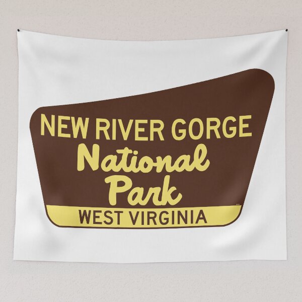 Item preview, New River Gorge National Park Sign West Virginia WV designed and sold by DESTINATIONS DECAL.