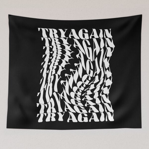 Item preview, Try again (white) designed and sold by Curioccult.