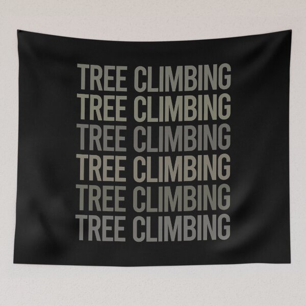 Item preview, Gray Text Art Tree Climbing Climber designed and sold by TarynBrown3126.