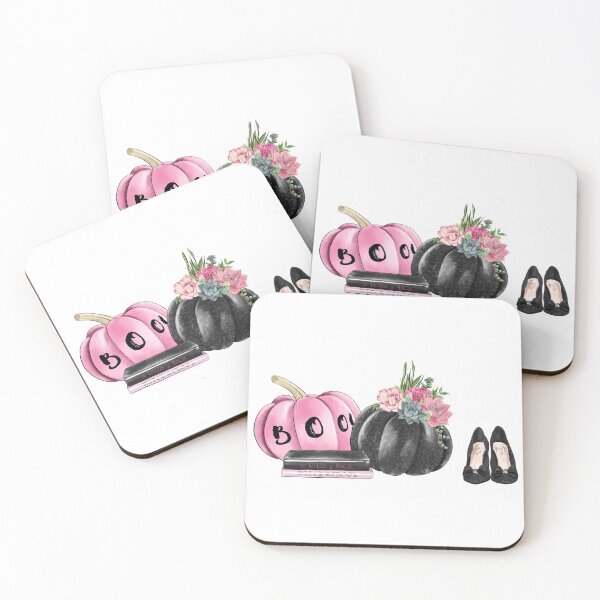 Item preview, Halloween Blac Pink Pumpkin Fashion Witch Watercolor Illustration Halloween Party  Autumn designed and sold by CreativeBu.