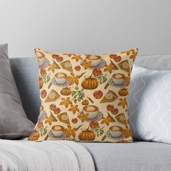 Item preview, Seamless pattern of autumnal elements| Pumpkin spice\latte designed and sold by Jessiemay-arts.