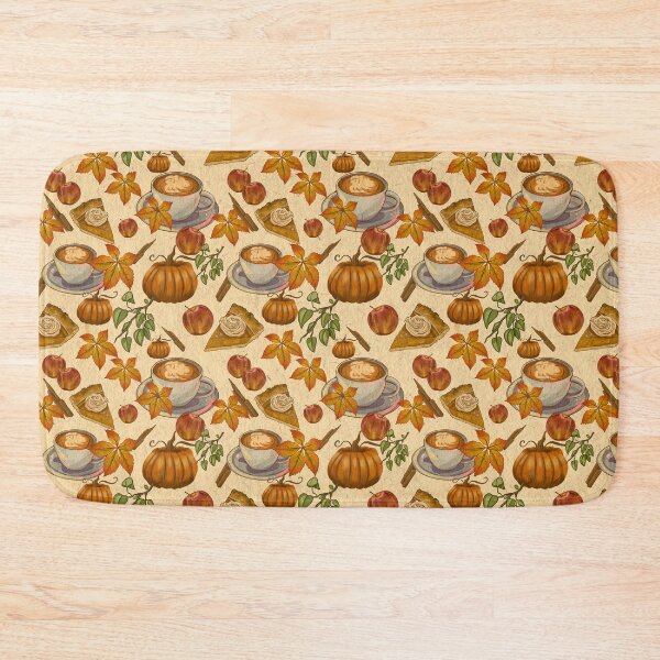 Item preview, Seamless pattern of autumnal elements| Pumpkin spice\latte designed and sold by Jessiemay-arts.