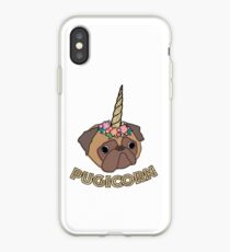 Glitter Pug Einhorn Floral Ombre Pugicorn iPhone-Hülle & Cover