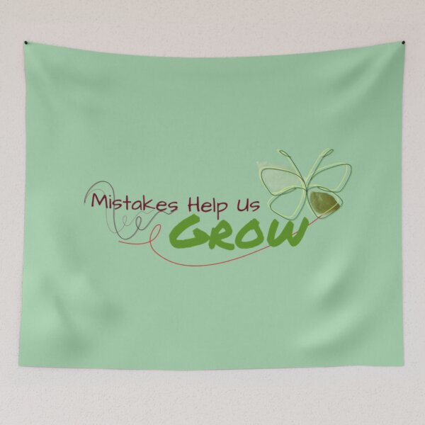 Item preview, Mistakes Help Us Grow With a butterfly one-line boho art designed and sold by Ndli.