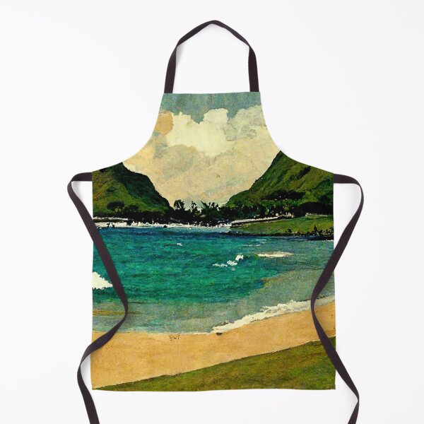 Artikelvorschau, AI-Weinlese-Strand-Szene entworfen und verkauft von NVDesigns.