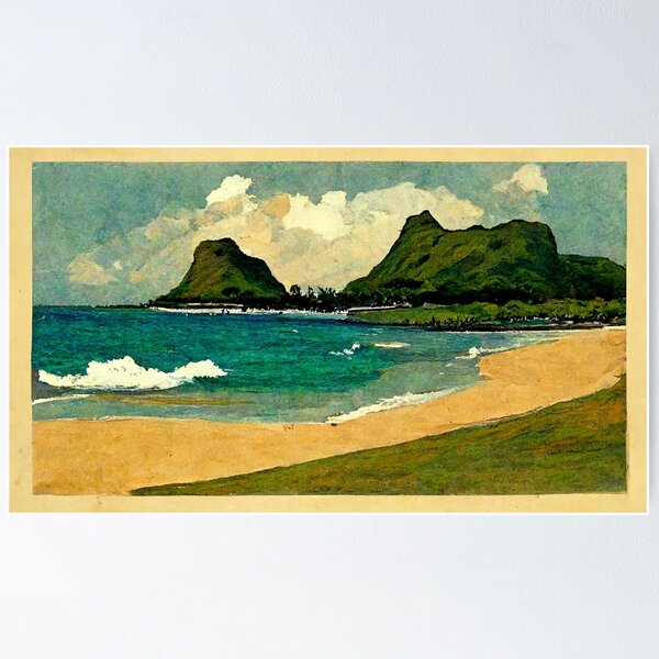 Item preview, Escena de playa vintage AI designed and sold by NVDesigns.