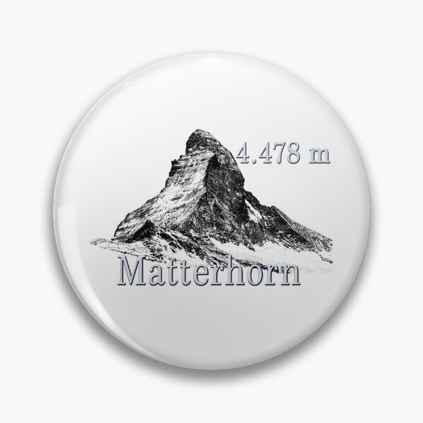 Item preview, Matter Horn Mountain en blanco y negro- dibujo designed and sold by ConstantinesArt.