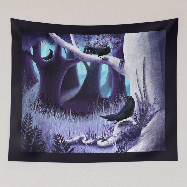Item preview, The Ostragon Woodlands Where Bright Ravens Watch designed and sold by BunnyThePainter.