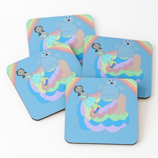 Item preview, Cute rainbow girl and her friend cloudy  designed and sold by Darkies-store.