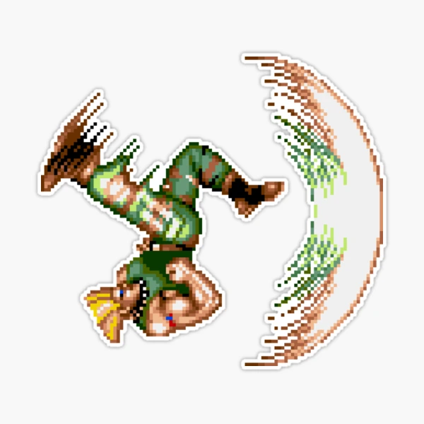 Wall Sticker Street Fighter Guile Pixel Art