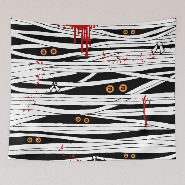 Item preview, Halloween Mummy Bandages Blood Splatter designed and sold by HotHibiscus.