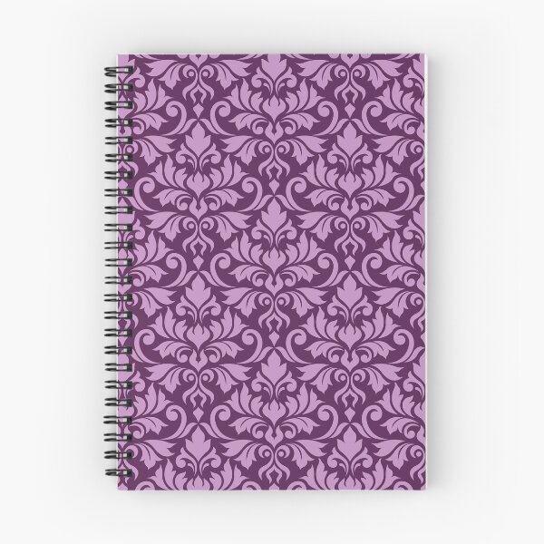 Item preview, Flourish Damask Pattern Pink on Plum designed and sold by NataliePaskell.