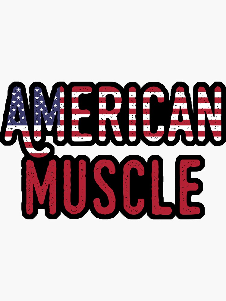 American store muscle sticker