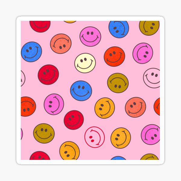 Item preview, Happy Neon Smiley Pattern designed and sold by ShowMeMars.