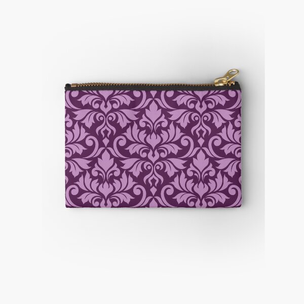 Item preview, Flourish Damask Pattern Pink on Plum designed and sold by NataliePaskell.