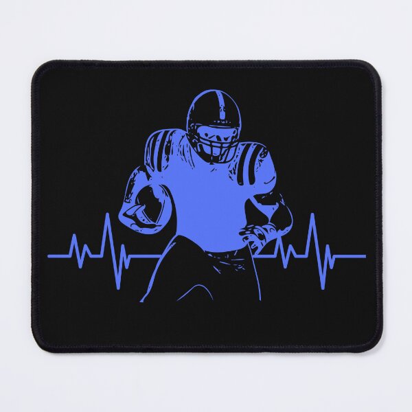 Item preview, HEARTBEAT PULSE SPORTS RANGE AMERICAN FOOTBALL RUNNING BACK BLUE PRINT designed and sold by IslandBaneMerch.