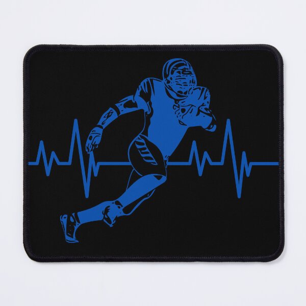 Item preview, HEARTBEAT PULSE AMERICIAN FOOTBALL SPORTS RANGE WIDE RECEIVER BLUE PRINT designed and sold by IslandBaneMerch.