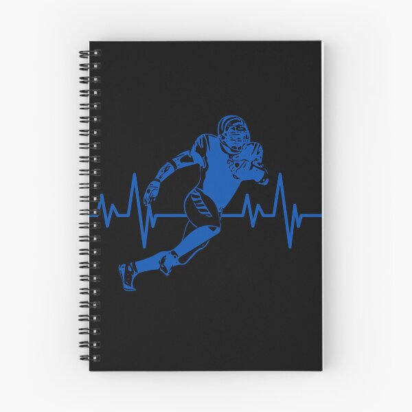 Item preview, HEARTBEAT PULSE AMERICIAN FOOTBALL SPORTS RANGE WIDE RECEIVER BLUE PRINT designed and sold by IslandBaneMerch.