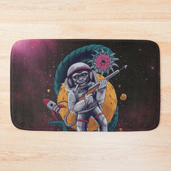 Item preview, Monkey Astronaut Fighting with Space Monster designed and sold by ArtOfStars.