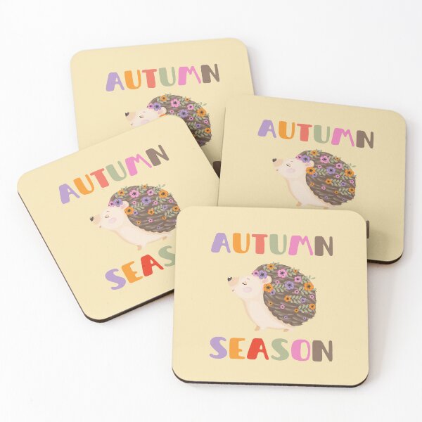 Item preview, Autumn season, adorable hedgehog, flower power,  designed and sold by allycat57.
