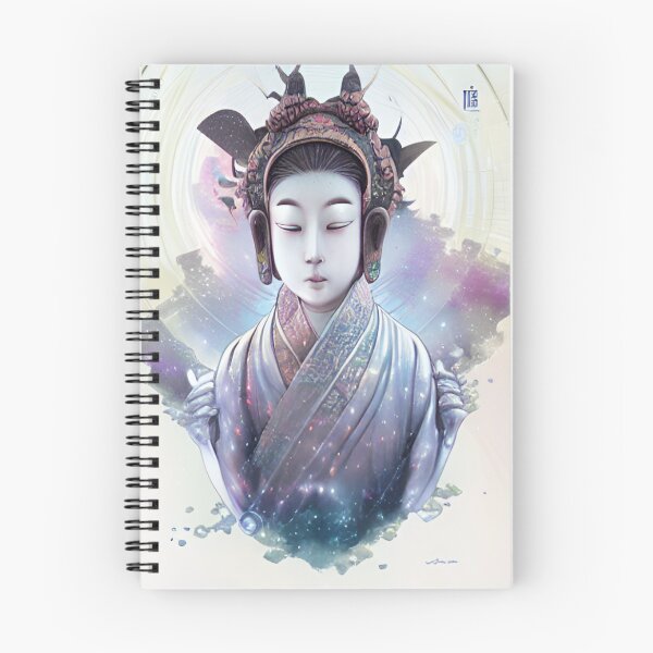 Item preview, Chinese Buddha Concept Art Digital Illustration Fantasy Portrait Asian Beauty Abstract Mystical Authentic Korean Japanese Traditional Ink Painting Face Mask Hanya Tattoo Character Design designed and sold by S Y N T H R E A L M.